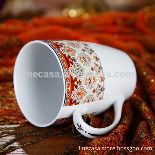 14OZ Luxury Fine White Porcelain Coffee Mug